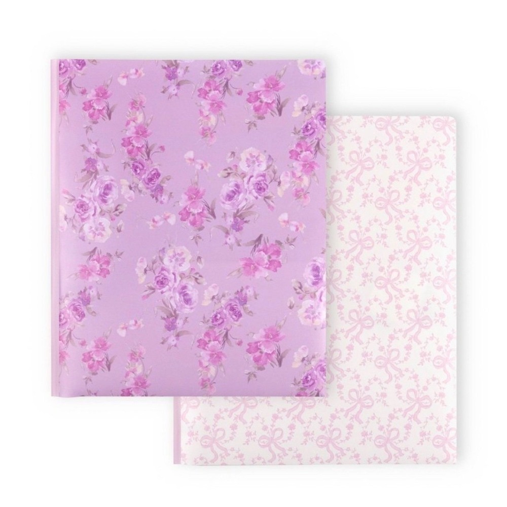 Love Shack Fancy Folders 2pk Poly Prong Folder Happy Floral Coquette Bow NEW